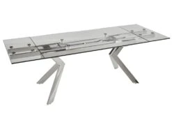 Table à Manger Extensible VELIKA - Verre Trempé & Métal - 6 à 8 Couverts -Mobilia Boutique table a manger 315913