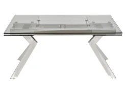 Table à Manger Extensible VELIKA - Verre Trempé & Métal - 6 à 8 Couverts -Mobilia Boutique table a manger 315917