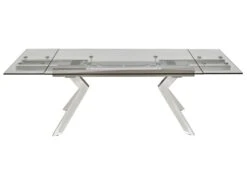 Table à Manger Extensible VELIKA - Verre Trempé & Métal - 6 à 8 Couverts -Mobilia Boutique table a manger 315919