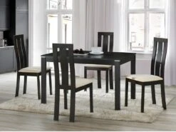 Table à Manger Extensible DOMINGO II - 4 à 6 Couverts - Hêtre Massif - Wengé -Mobilia Boutique table a manger 324699