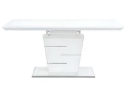 Table à Manger Extensible AMELLE - 6 à 8 Couverts - MDF Laqué Blanc -Mobilia Boutique table a manger 384975