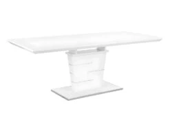 Table à Manger Extensible AMELLE - 6 à 8 Couverts - MDF Laqué Blanc -Mobilia Boutique table a manger 384985