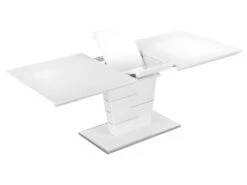 Table à Manger Extensible AMELLE - 6 à 8 Couverts - MDF Laqué Blanc -Mobilia Boutique table a manger 384987