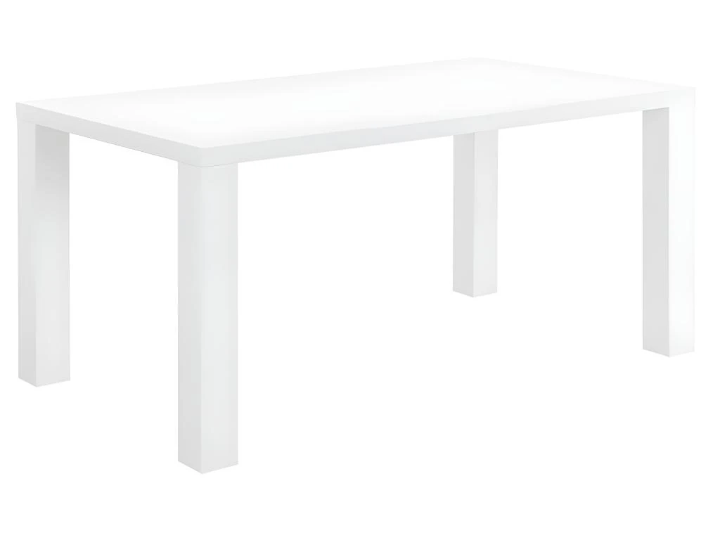 Table à Manger MONICA - 6 Couverts - MDF Laqué Blanc 5 Table à Manger MONICA - 6 Couverts - MDF Laqué Blanc – Image 3