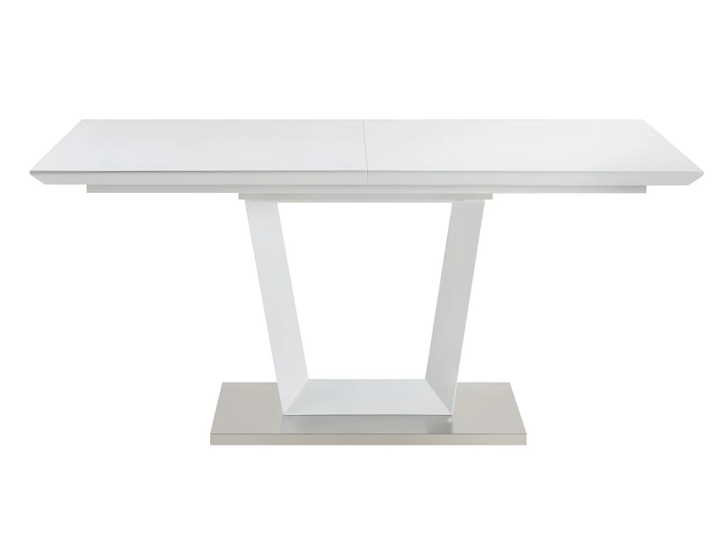 Table à Manger Extensible ALIA - 6 à 8 Couverts - MDF Laqué - Blanc 4 Table à Manger Extensible ALIA - 6 à 8 Couverts - MDF Laqué - Blanc – Image 2