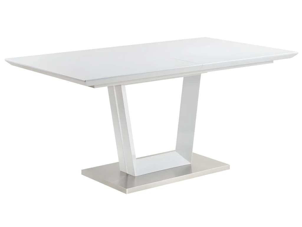 Table à Manger Extensible ALIA - 6 à 8 Couverts - MDF Laqué - Blanc 5 Table à Manger Extensible ALIA - 6 à 8 Couverts - MDF Laqué - Blanc – Image 3
