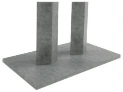 Table à Manger DENIZE - 6 Couverts - Verre Trempé Et MDF Aspect Béton -Mobilia Boutique table a manger 385749