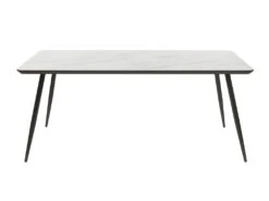 Table à Manger VALANCIA - 8 Couverts - MDF Mélaminé Et Métal - Blanc Effet Marbre -Mobilia Boutique table a manger 397659