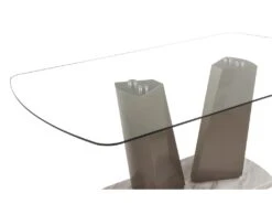 Table à Manger PANAMA - 8 Couverts - Verre Et Mdf - Effet Marbre -Mobilia Boutique table a manger 398307