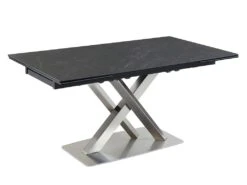 Table à Manger Extensible THYLIA - 6 à 8 Couverts - Céramique Et Métal - Effet Marbre Noir 15 Table à Manger Extensible THYLIA - 6 à 8 Couverts - Céramique Et Métal - Effet Marbre Noir -Mobilia Boutique table a manger 448643