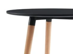 Table à Manger 2 Couverts En MDF Et Hêtre - Noir - ROLENA -Mobilia Boutique table a manger 7946621