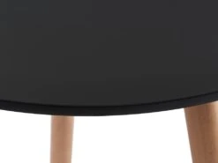 Table à Manger 2 Couverts En MDF Et Hêtre - Noir - ROLENA -Mobilia Boutique table a manger 7946645