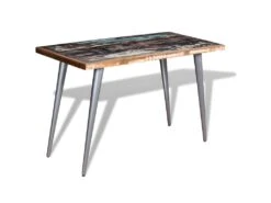 Table De Salon Salle à Manger Design Bois De Récupération 120 X 60 X 76 Cm 0902177 -Mobilia Boutique table a manger 8939885