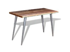 Table De Salon Salle à Manger Design Bois De Récupération 120 X 60 X 76 Cm 0902177 -Mobilia Boutique table a manger 8939887