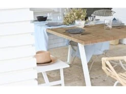 Table à Manger Gala Chêne Foncé Et Blanche 180cm -Mobilia Boutique table a manger 8940033