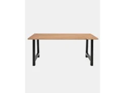 Table à Manger Nina Chêne Foncé Et Noir 180x80cm -Mobilia Boutique table a manger 8942965