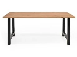 Table à Manger Nina Chêne Foncé Et Noir 180x80cm -Mobilia Boutique table a manger 8942967