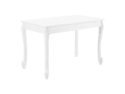 Mobilia Boutique 39 Table De Salle à Manger Rectangulaire Design élégant Pour 4 Personnes MDF Plastique 116 X 66 X 76 Cm Blanc 03_0006265