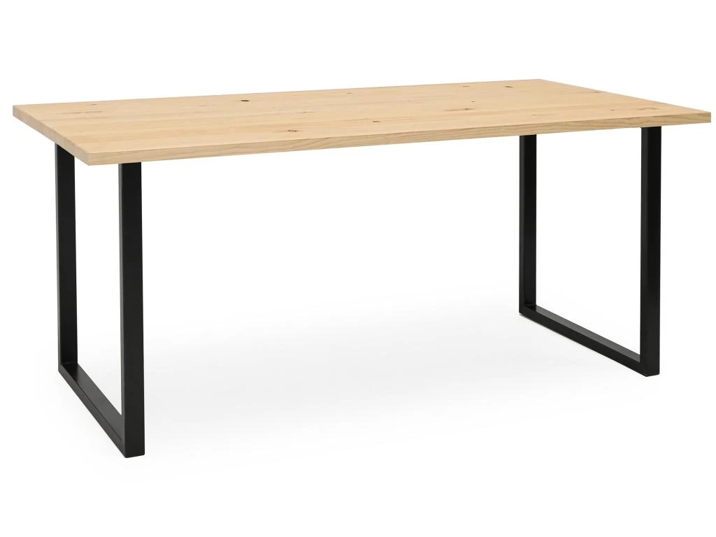 Table à Manger Zocco Naturelle Et Noir 180x80cm 3 Table à Manger Zocco Naturelle Et Noir 180x80cm