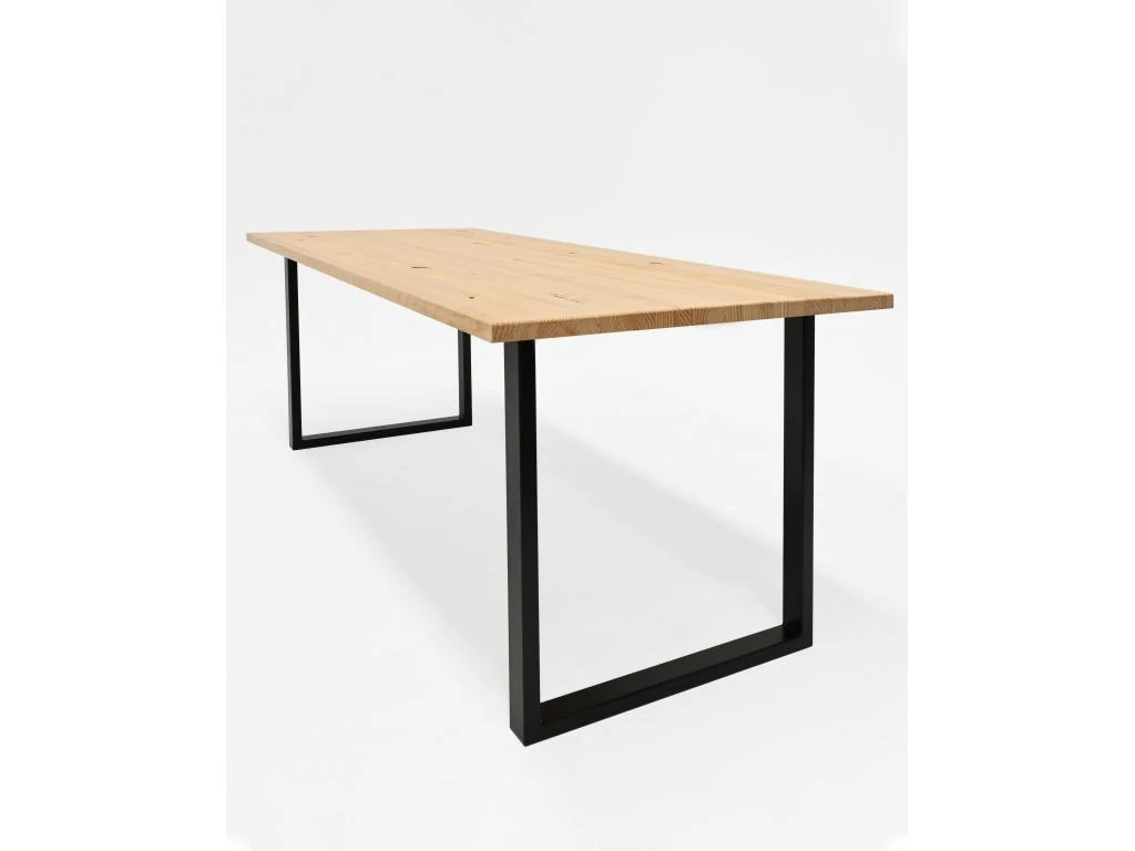 Table à Manger Zocco Naturelle Et Noir 180x80cm 5 Table à Manger Zocco Naturelle Et Noir 180x80cm – Image 3