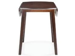 Table De Salon Salle à Manger Dîner Design Ronde à Abattant Mdf Marron 0902249 -Mobilia Boutique table a manger 8943341