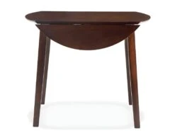 Table De Salon Salle à Manger Dîner Design Ronde à Abattant Mdf Marron 0902249 -Mobilia Boutique table a manger 8943345