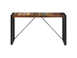 Table De Salon Salle à Manger Design 140 Cm Bois De Récupération Massif 0902148 -Mobilia Boutique table a manger 8943485