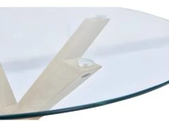 Table à Manger Ronde ALEX, ø120cm - Verre Et Métal- Style Moderne -Mobilia Boutique table a manger 8943513