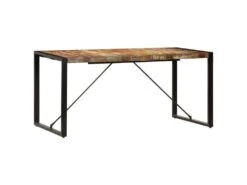 Table De Salon Salle à Manger Design 160x80x75cm Bois De Récupération Massif 0902161 -Mobilia Boutique table a manger 8944195