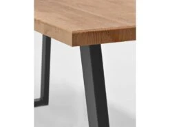 Table à Manger Gala Chêne Foncé Et Noir 140cm -Mobilia Boutique table a manger 8944247