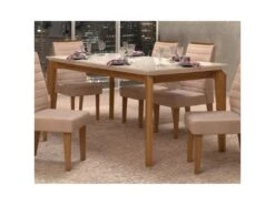 Table à Manger 6 Personnes Chêne Et Blanc -Mobilia Boutique table a manger 8944429