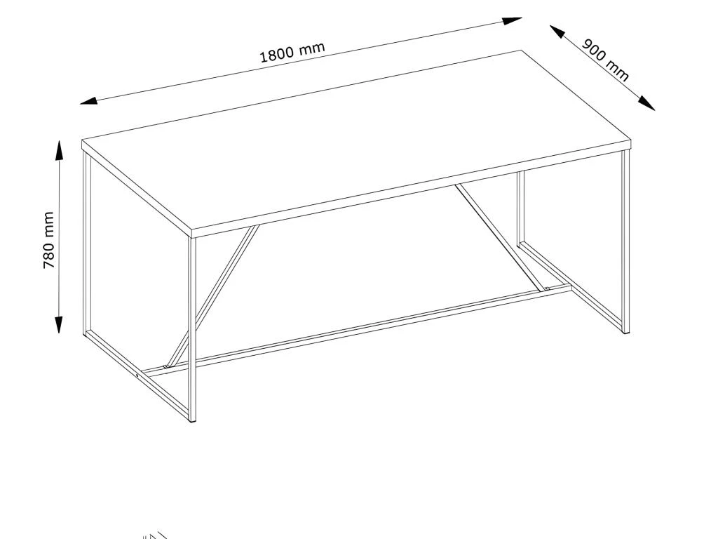 Table Devine 180 Cm 8 Personnes - Naturel 4 Table Devine 180 Cm 8 Personnes - Naturel – Image 2