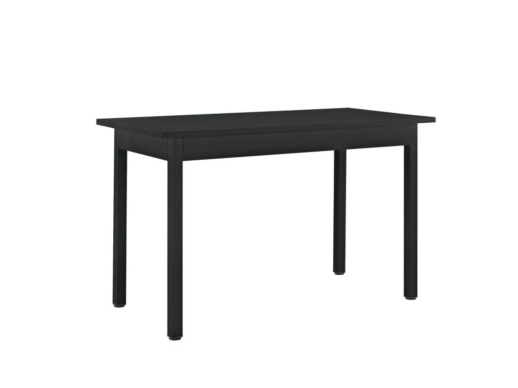 Table De Salle à Manger Table à Manger Table De Cuisine Bureau MDF Placage Acier 120 X 60 X 75 Cm Noir 03_0004295 3 Table De Salle à Manger Table à Manger Table De Cuisine Bureau MDF Placage Acier 120 X 60 X 75 Cm Noir 03_0004295