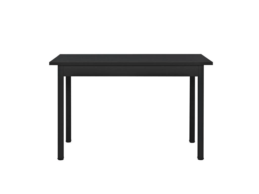 Table De Salle à Manger Table à Manger Table De Cuisine Bureau MDF Placage Acier 120 X 60 X 75 Cm Noir 03_0004295 4 Table De Salle à Manger Table à Manger Table De Cuisine Bureau MDF Placage Acier 120 X 60 X 75 Cm Noir 03_0004295 – Image 2
