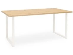 Table à Manger Zocco Naturelle Et Blanche 200x80cm