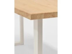 Table à Manger Zocco Naturelle Et Blanche 200x80cm -Mobilia Boutique table a manger 8944697