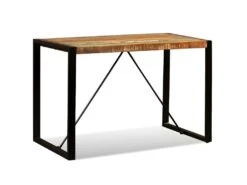 Table De Salon Salle à Manger Design Bois De Récupération Massif 120 Cm 0902181 -Mobilia Boutique table a manger 8944885