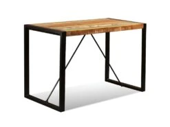 Table De Salon Salle à Manger Design Bois De Récupération Massif 120 Cm 0902181 -Mobilia Boutique table a manger 8944887