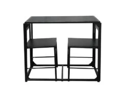 Pack 1 Table Et 2 Chaises Noir Studio étudiant - BERNY 7286 -Mobilia Boutique table a manger 8945035