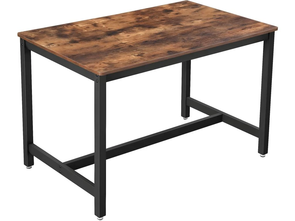 Table De Salle à Manger Pour 4 Personnes Industriel Bois Et Métal Noir 120 X 75 Cm 12_0000998 3 Table De Salle à Manger Pour 4 Personnes Industriel Bois Et Métal Noir 120 X 75 Cm 12_0000998