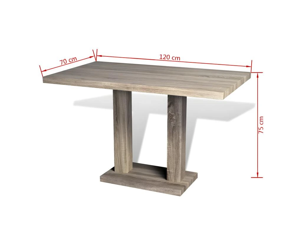 Table De Salon Salle à Manger Dîner Design Mdf Aspect De Chêne 0902238 6 Table De Salon Salle à Manger Dîner Design Mdf Aspect De Chêne 0902238 – Image 4