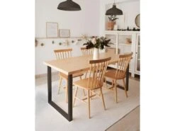 Table à Manger Zocco Naturelle Et Noir 200x80cm 10 Table à Manger Zocco Naturelle Et Noir 200x80cm -Mobilia Boutique table a manger 8945795