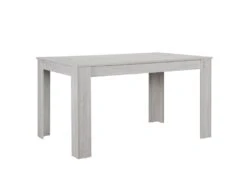 Table De Salle à Manger Bureau Robuste 140 Cm Couleur Chêne Blanc 03_0004252 -Mobilia Boutique table a manger 8945943
