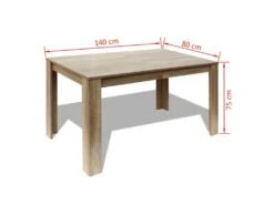 Table De Salon Salle à Manger Design 140 Cm Chêne 0902144 -Mobilia Boutique table a manger 8945979