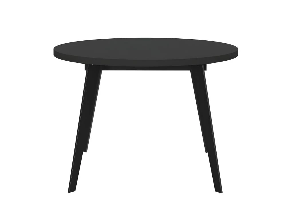 Table Ronde Extensible 110/155 Cm Plateau Noir - Pieds Métal - VANESSA 6 Table Ronde Extensible 110/155 Cm Plateau Noir - Pieds Métal - VANESSA – Image 4