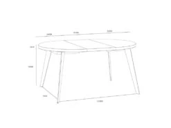 Table Ronde Extensible 110/155 Cm Decor Bois - Pieds Métal - VANESSA 10 Table Ronde Extensible 110/155 Cm Decor Bois - Pieds Métal - VANESSA -Mobilia Boutique table a manger 9177627