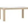 Table De Repas Extensible 160/206 Cm Plateau Blanc Et Bois - ALEXIANE -Mobilia Boutique table a manger 9177703