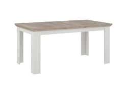 Table De Repas Extensible 160/206 Cm Décor Chêne Blanchi - ANGELE -Mobilia Boutique table a manger 9178873