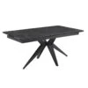 Table Extensible 160/240 Cm Céramique Noir Marbré Pied étoile - INDIANA 06 -Mobilia Boutique table a manger 9178911
