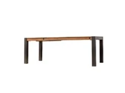 Table Repas Extensible 160/210 Cm En Acacia Et Pieds Métal - WORKSHOP -Mobilia Boutique table a manger 9179017